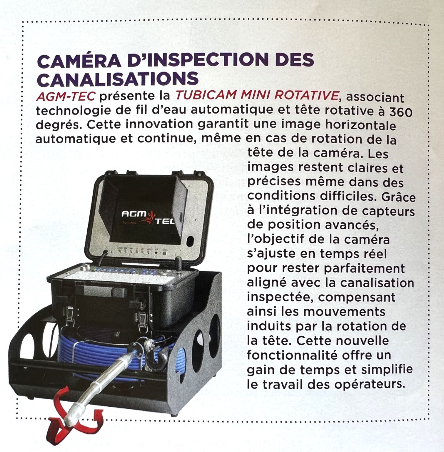 camera canalisation avis presse