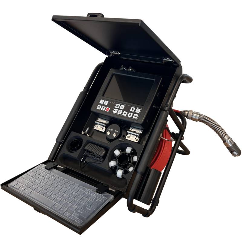 Caméra d'inspection vidéo a pousser avec système de mesure d’ovalisation et d’un calculateur de pente intégré